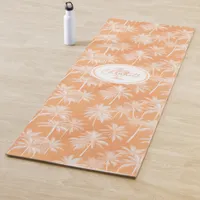 Hawaiian Palm Tree Silhouette Pattern Tacao ID1093 Yoga Mat