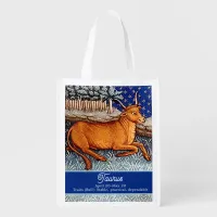 Taurus the Bull Zodiac Sign Birthday Party Grocery Bag