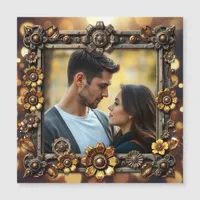 Metal Flowers Steampunk Personalized Photo