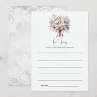 Love and Lace Bridal Shower Advice Card