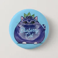 Blueberry cat, half cat half blueberry Fat cats Button