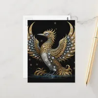 A Loon Rising From the Ice Like a Phoenix Bird Postcard