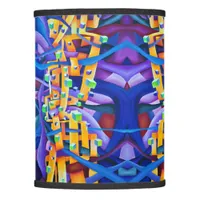 Abstract cubes purple lamp shade