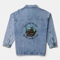 "Just a Girl That Likes Reading and Halloween"  Denim Jacket