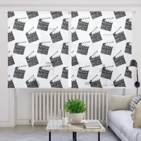 Movie Clapperboard Clapboard Pattern Sheer Curtains