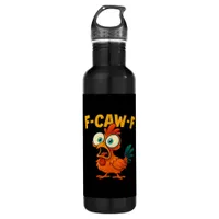 Humor Funny Crow F-Caw-F Gothic Stainless Steel Water Bottle