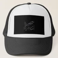 Crow, F-Caw-F Funny Bird Minimal Clean Trucker Hat