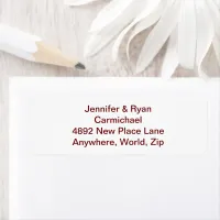 Personalized Bride & Groom Return Address Labels