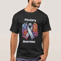 Pituitary Disorders | Gray Awareness Ribbbon T-Shirt