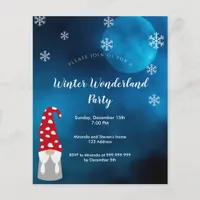 Budget winter wonderland party blue moon gnomes