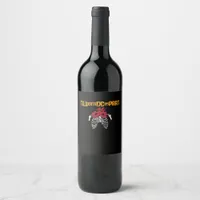 Till Death Do Us Part Skeleton With Red Flowers Cl Wine Label