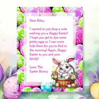 Personalized Easter Bunny Letter for Kids