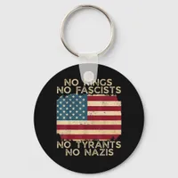 No Kings In America No Fascists We The People Poli Keychain