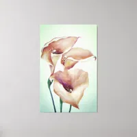 Sublime Watercolor Calla Lilies Canvas Print