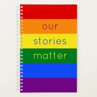 Gay Pride Flag Slogan Cute Rainbow Stripes  Notebook