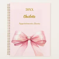 Pink bow 2026 planner