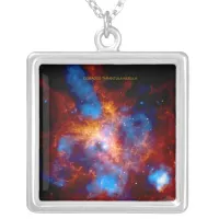 Tarantula Nebula Silver Plated Necklace