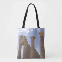 Lindos Acropolis Rhodes Greece Tote Bag