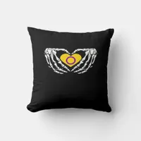 Intersex Pride Skeleton Halloween Goth Heart Class Throw Pillow