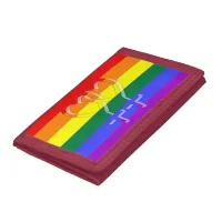 Female Couple Pride Symbols Rainbow Flag Trifold Wallet