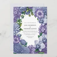 Lavender Dusk, Periwinkle Smoke & Frosted Bluebell Invitation