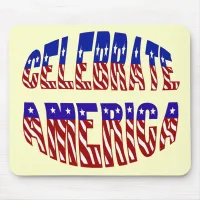 Celebrate America Flag Font #1 usepad Mouse Pad