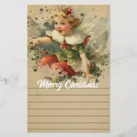 Retro Christmas Fairy Stationery