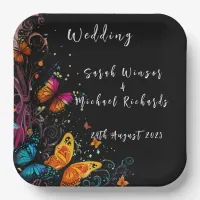 Whimsical Butterfly Garden Postcard Paper Plates