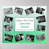 Baby's First Year Personalized Poster