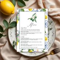 La Dolce Vita Lemon & Olive Mediterranean Wedding Menu