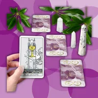 Gold Infinity Monogram on purple & gold Tarot