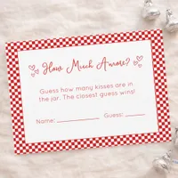 That's Amore Bridal Shower Game - How Many Kisses Note Card