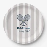 Tinis & Tennis Country Club Preppy Party Paper Plates