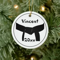 Martial Arts Black Belt Club Ceramic Ornament