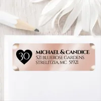 Elegant 30th Pearl Wedding Anniversary Celebration Label