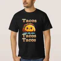 Kawaii Cartoon Tacos  T-Shirt