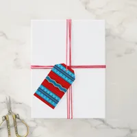 Southwest River Canyon Geometric Red Turquoise Gift Tags