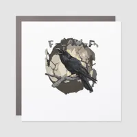 F-Caw-F Funny Raven Pun Gothic Crow Humor Retro Cl Car Magnet