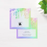 Logo Iridescent Slime Drips Earring Display Card