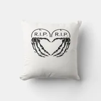 Rip, Heart Shaped Design Made From Gravestones, An Throw Pillow