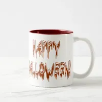 Halloween Suffering Text Two-Tone Coffee Mug