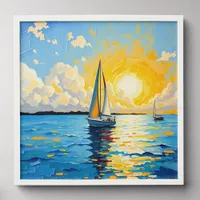 Sailboat at Sunset Peel And Stick Photo Tile