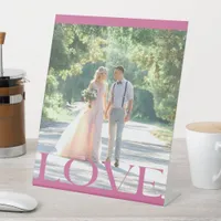 Typographic LOVE Frame Design Pedestal Sign