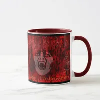 Scary Vampire Lady in Blood Mug