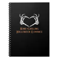 Halloween Haunted Heart Skeletal Bone Chilling Cla Notebook