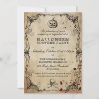 Vintage Gothic Halloween Costume Party Invitation