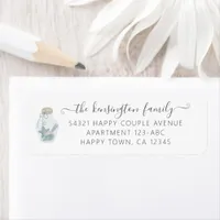 Elegant Nautical Seashell Modern Wedding Label