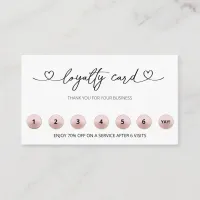 *~* QR LOGO Rewards Hearts Thank you  Loyalty Card