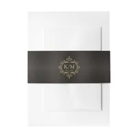 Fine Filigree Gold Wedding ID871 Invitation Belly Band