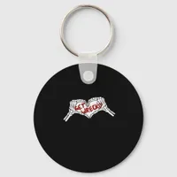 Get Wrecked Skeleton Hand Heart Classic Keychain